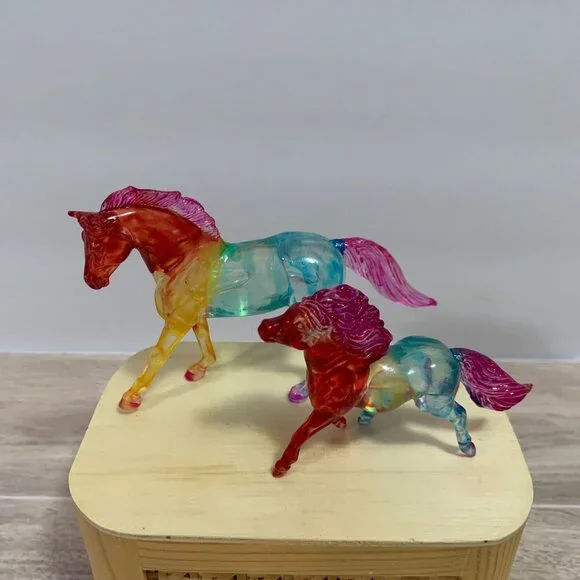 Breyer Horses Suncatchers Used Dyed Horses Lot Of 3 - Picture 2 of 12